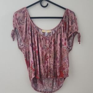 Urban Outfitters Dottie Paisley Pink Women's Top